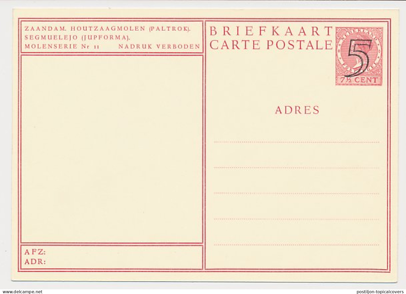 Briefkaart G. 285 K - Ganzsachen