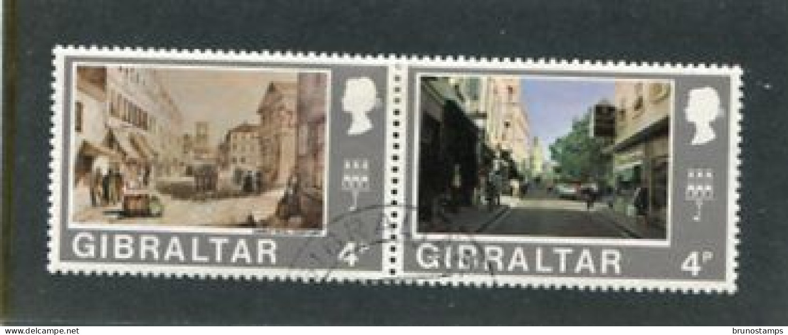 GIBRALTAR - 1971  4p  DEFINITIVE PAIR  FINE USED - Gibraltar