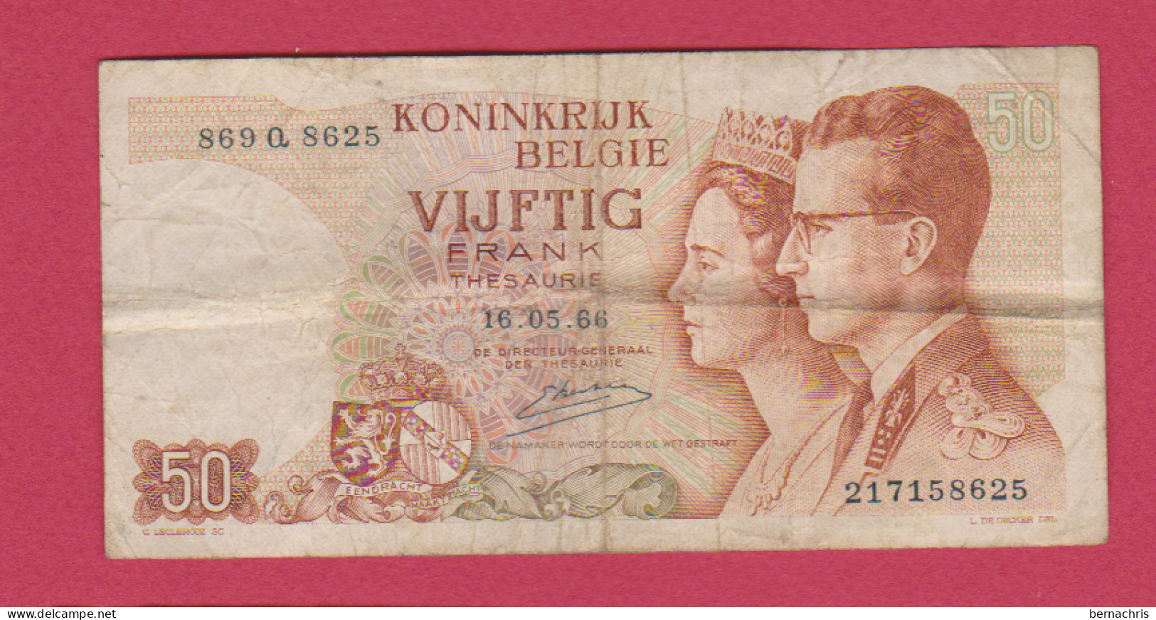 Belgique, 50 Francs 1966 - Sonstige & Ohne Zuordnung