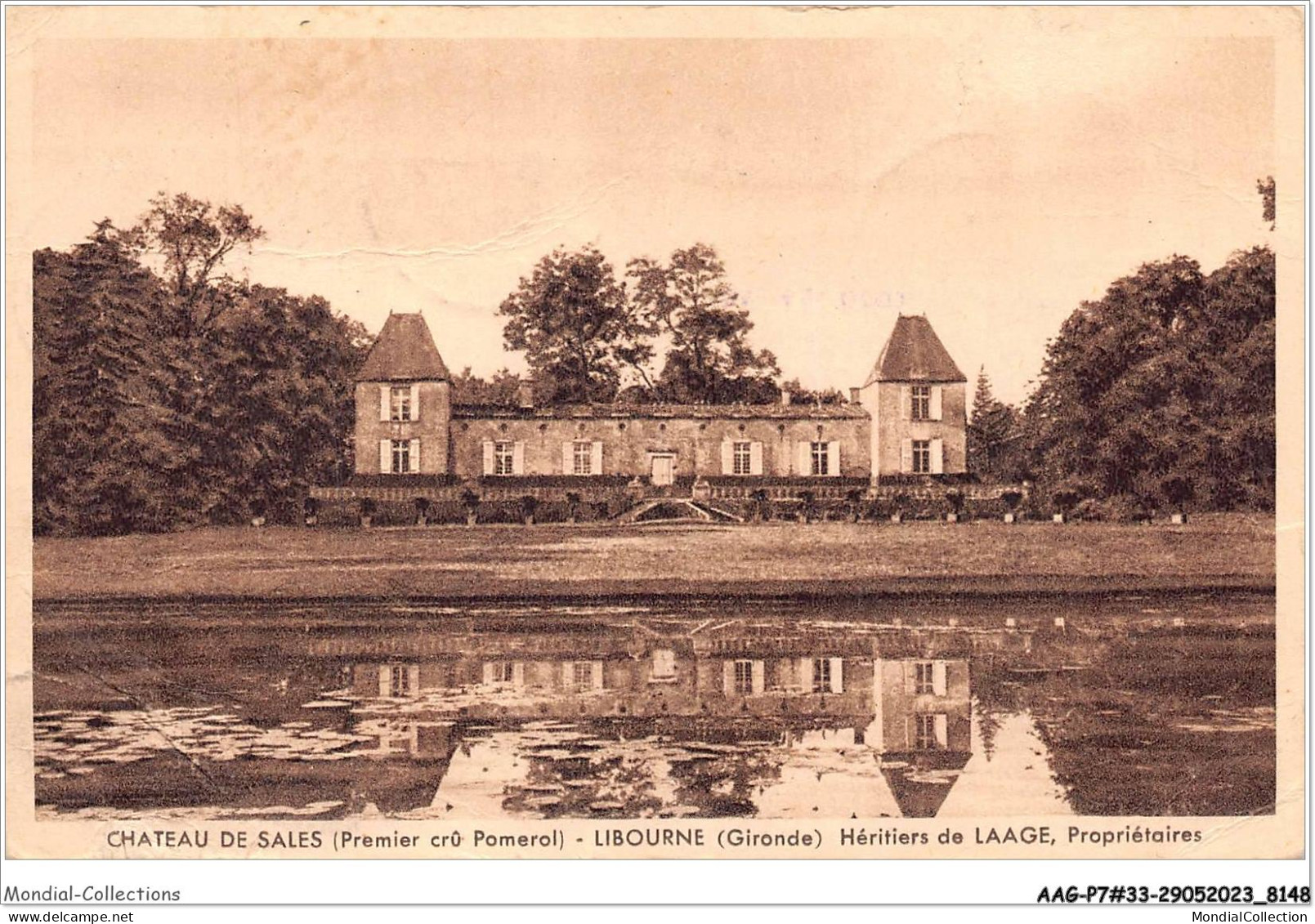AAGP7-33-0662- Château Des Sales -LIBOURNE- Héritiers De Laage, Proprietaires - Libourne