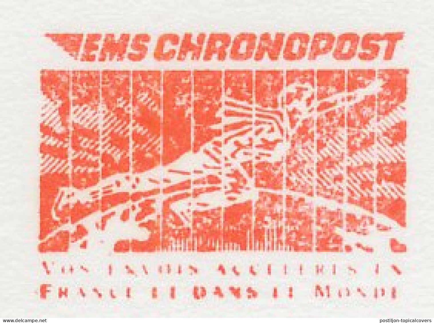 Specimen Meter Cut France 1989 EMS Chronopost - Altri & Non Classificati