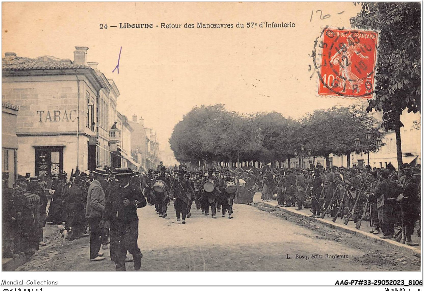 AAGP7-33-0641- LIBOURNE - Retour Des Manoeuvres Du 57 D'infanterie - Libourne