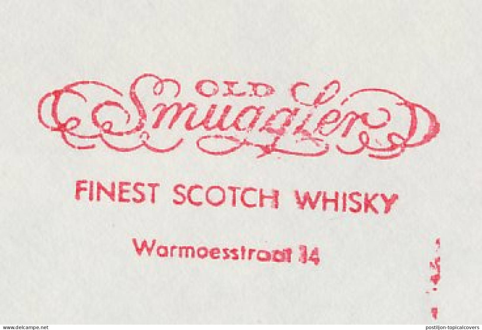 Meter Cover Netherlands 1965 Alcohol - Old Smuggler Finest Scotch Whisky - Vins & Alcools