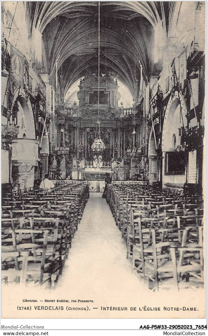 AAGP5-33-0416- VERDELAIS - Interieur De L'eglise Notre-Dame - Verdelais