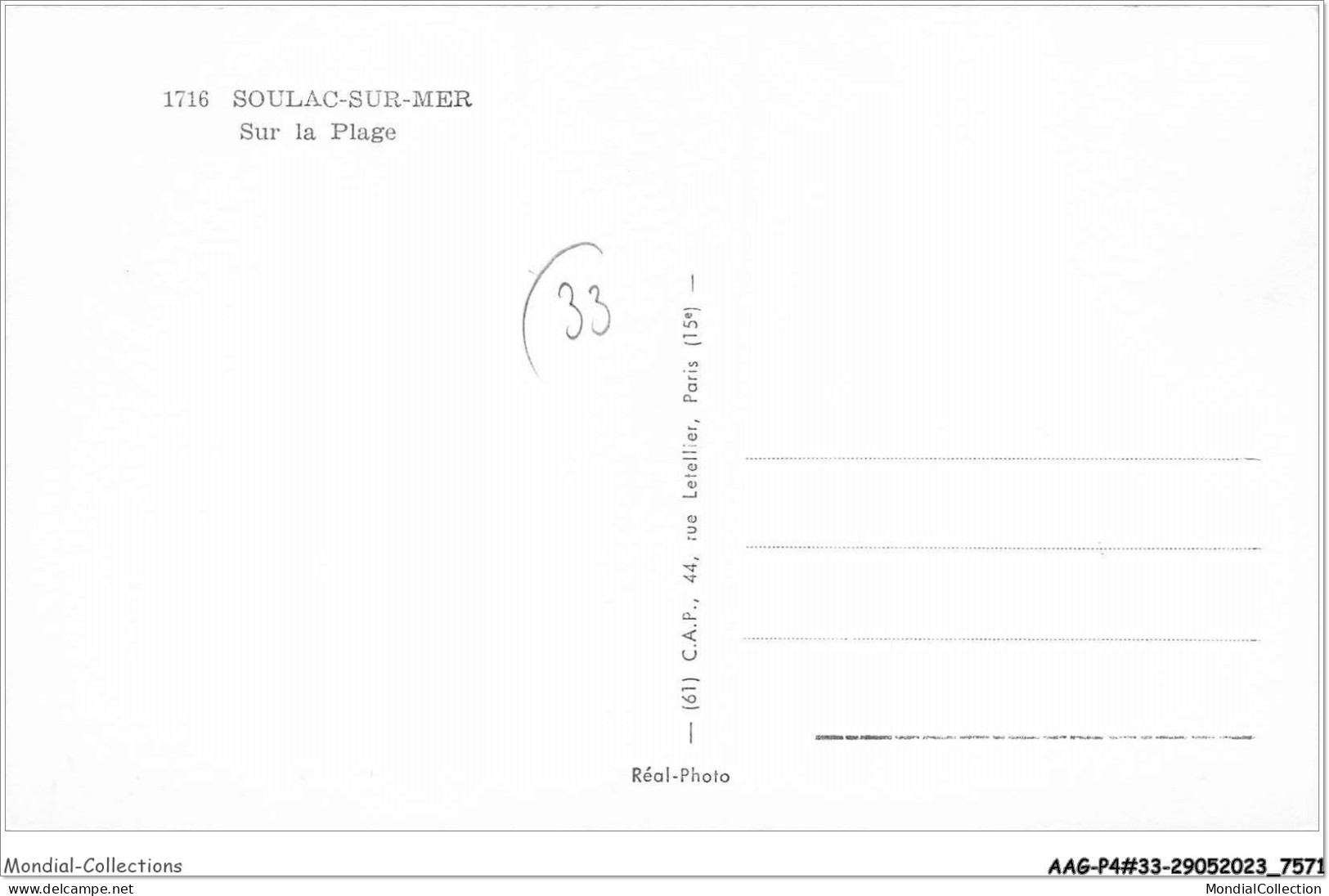 AAGP4-33-0374- SOULAC-SUR-MER - Sur La Plage - Soulac-sur-Mer