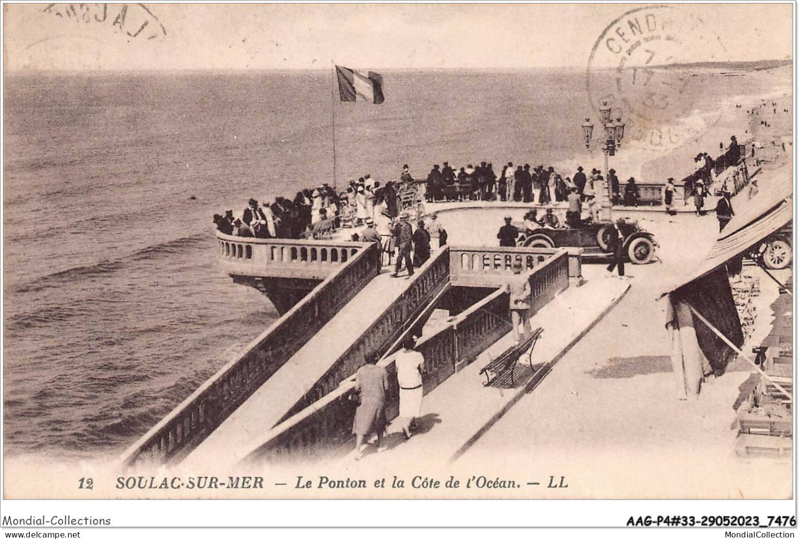 AAGP4-33-0327- SOULAC-SUR-MER - Le Ponton Et La Côte De L'Océan - Soulac-sur-Mer