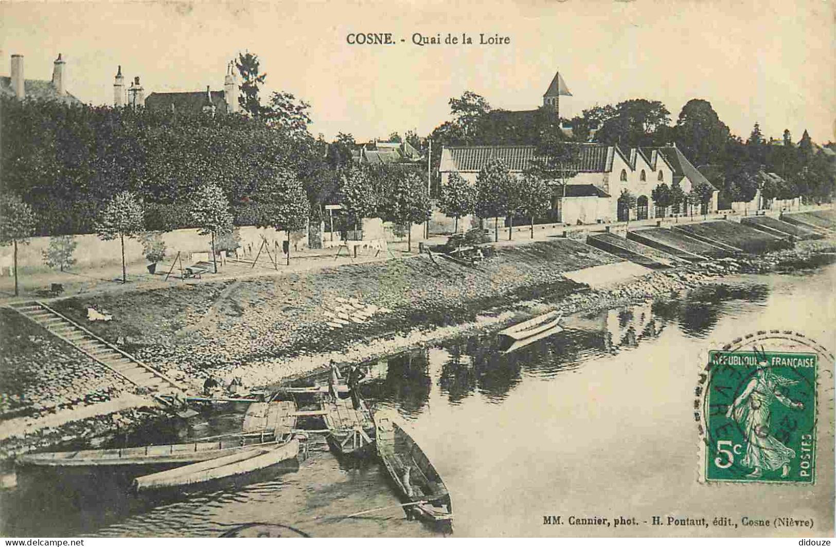58 - Cosne Cours Sur Loire - Quai De La Loire - CPA - Oblitération De 1912 - Voir Scans Recto-Verso - Cosne Cours Sur Loire