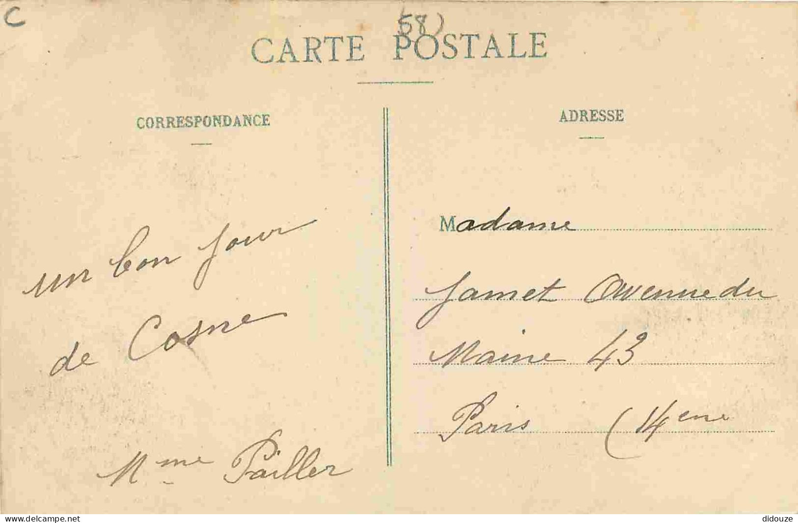 58 - Cosne Cours Sur Loire - Quai De La Loire - CPA - Oblitération De 1912 - Voir Scans Recto-Verso - Cosne Cours Sur Loire