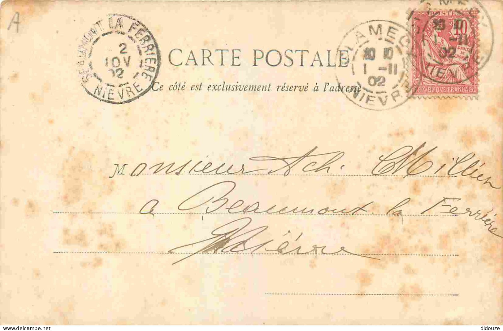 58 - Clamecy - Portail De L'Eglise St-Martin - Précurseur - CPA - Oblitération De 1902 - Voir Scans Recto-Verso - Clamecy