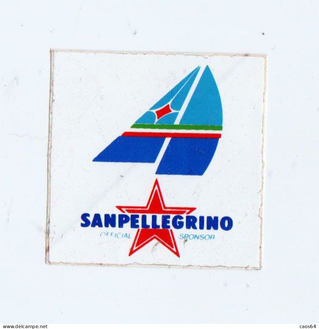San Pellegrino Sponsor Vela  Cm 6 X 6  ADESIVO STICKER  NEW ORIGINAL - Autocollants