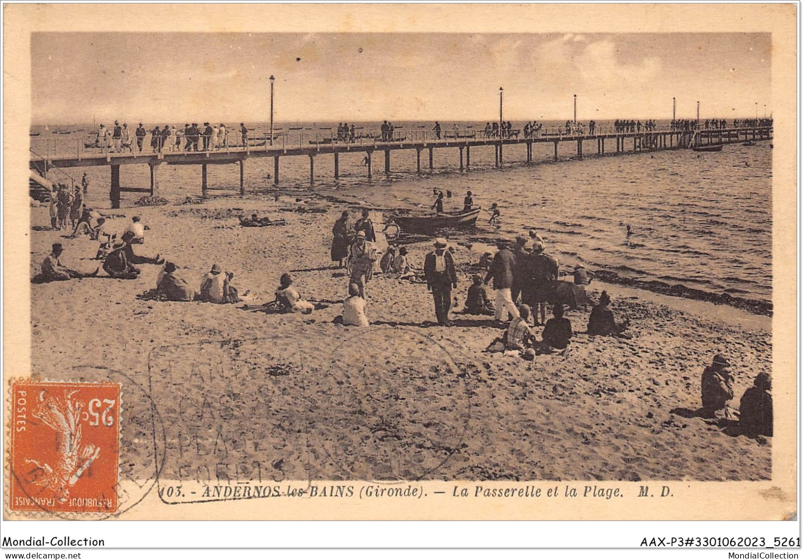 AAXP3-33-0249 - ANDERNOS-LES-BAINS - La Passerelle Et La Plage  - Andernos-les-Bains