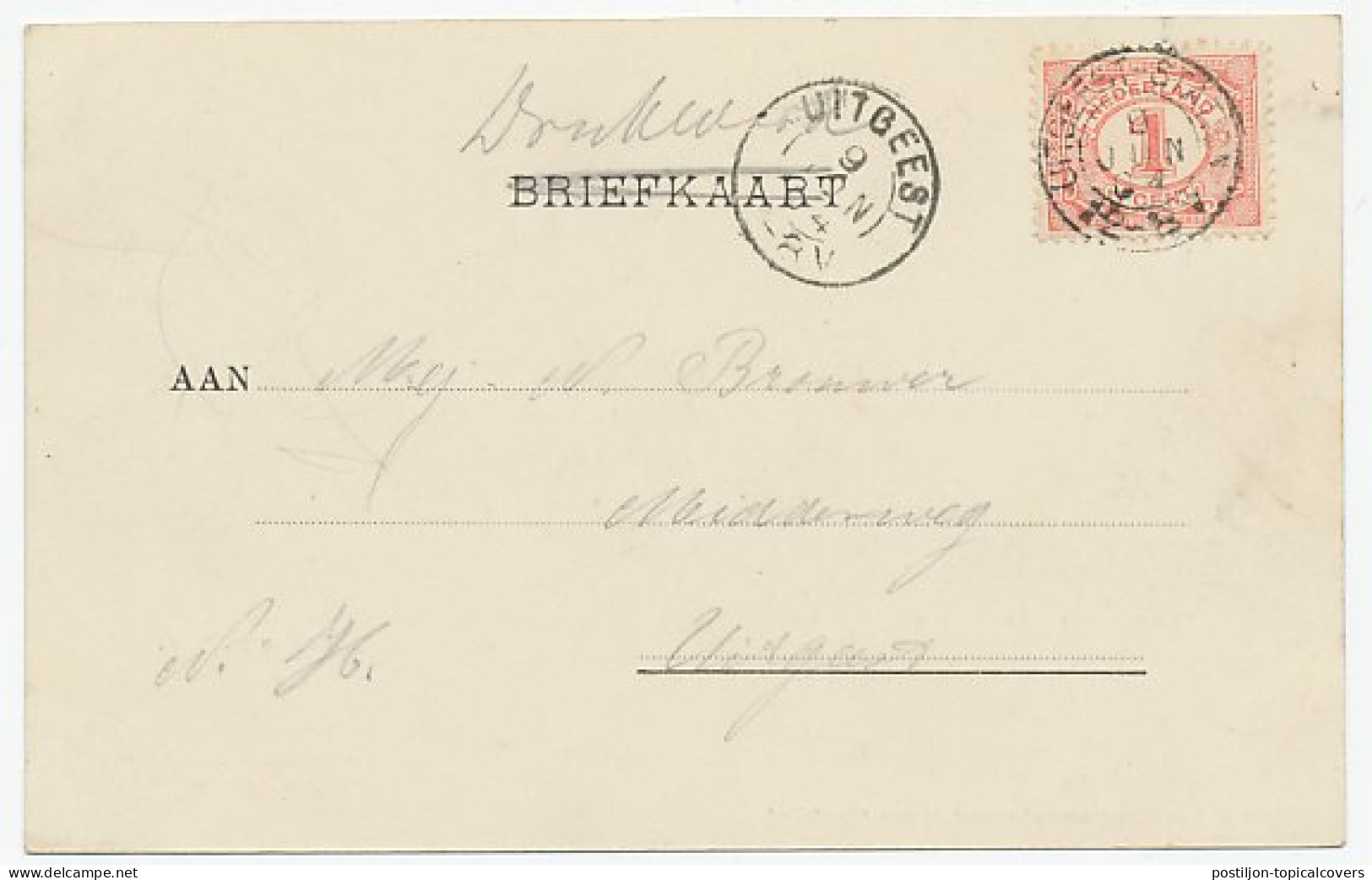 Prentbriefkaart Baarn - Station H.S.M. 1904 ( Uitgeest ) - Other & Unclassified