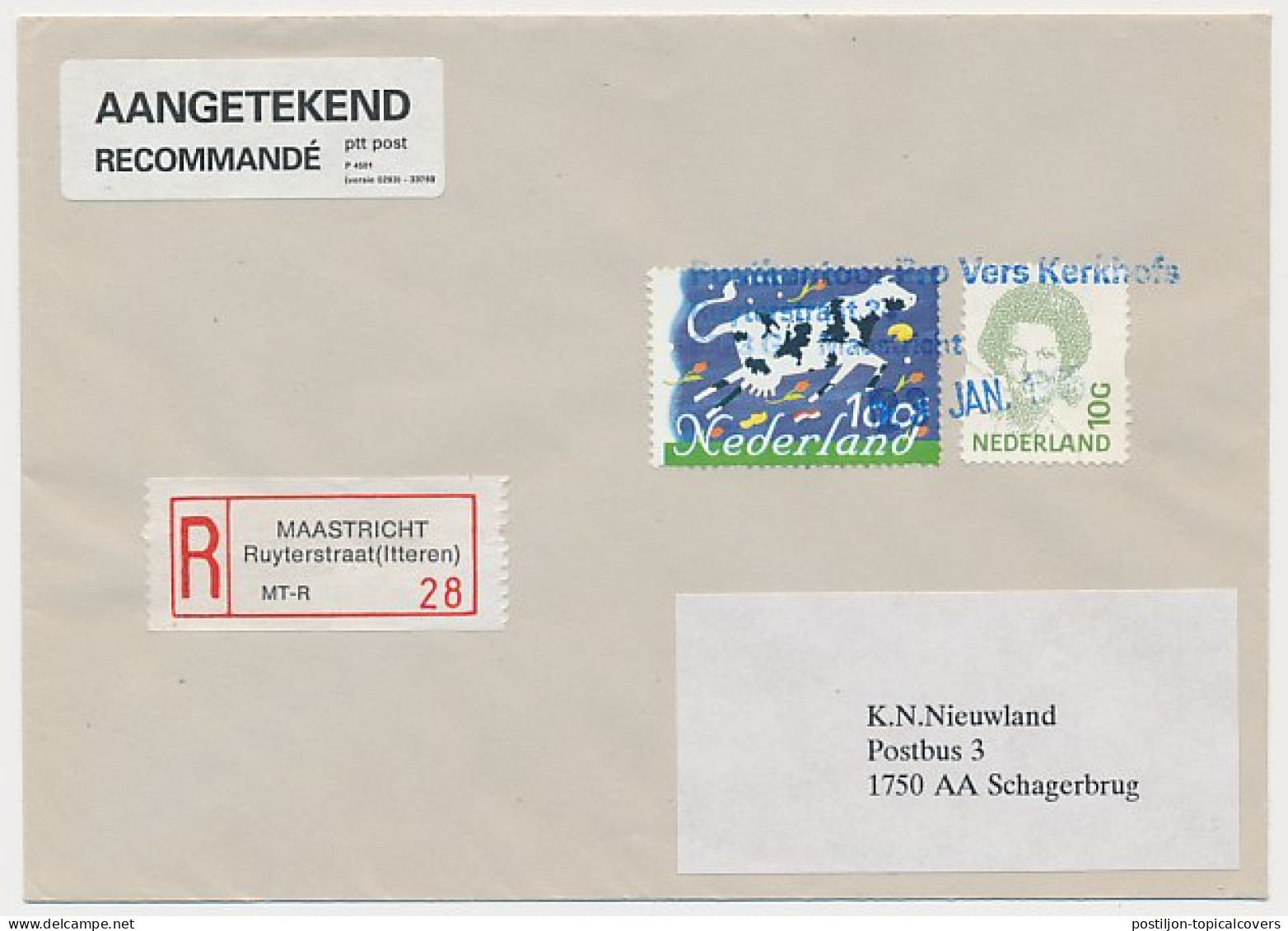 MiPag / Mini Postagentschap Aangetekend Maastricht Itteren 1995 - Unclassified