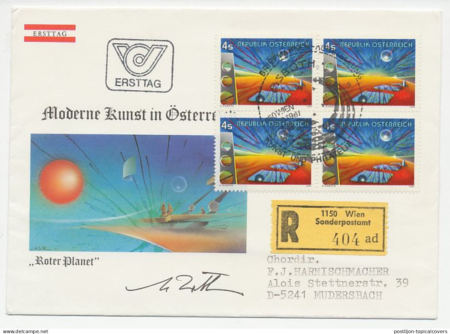 Registered Cover / Postmark Austria 1981 Oscar Asboth - Painter - Other & Unclassified