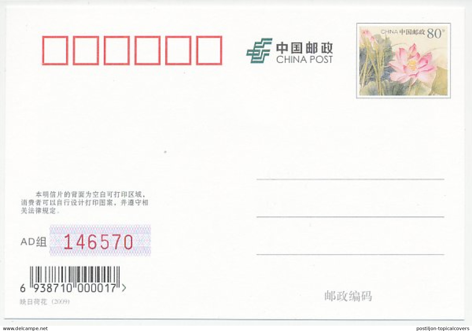 Postal Stationery China 2009 Guy De Maupassant - Writer - Escritores