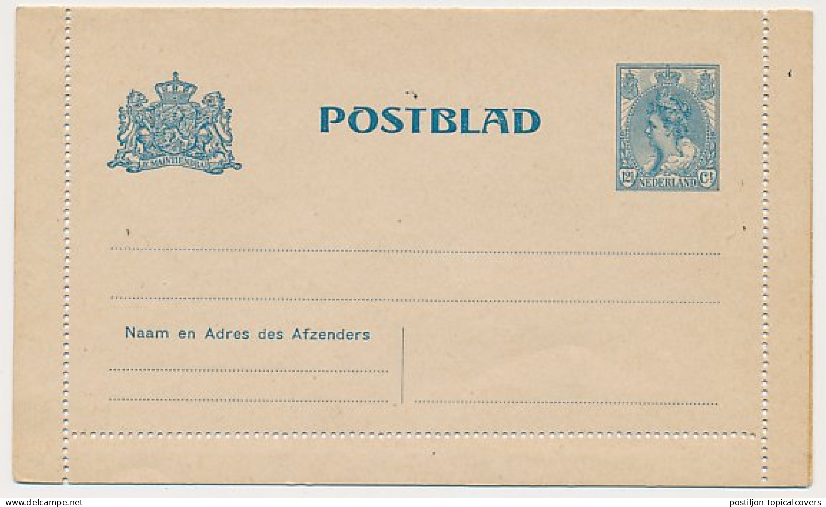 Postblad G. 15 - Postal Stationery