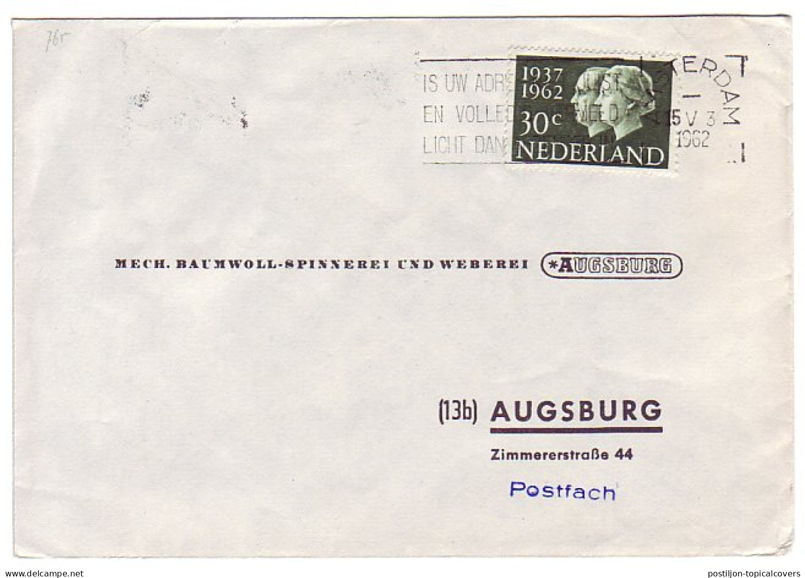 Em. Jubileum 1962 Amsterdam - Duitsland - Unclassified