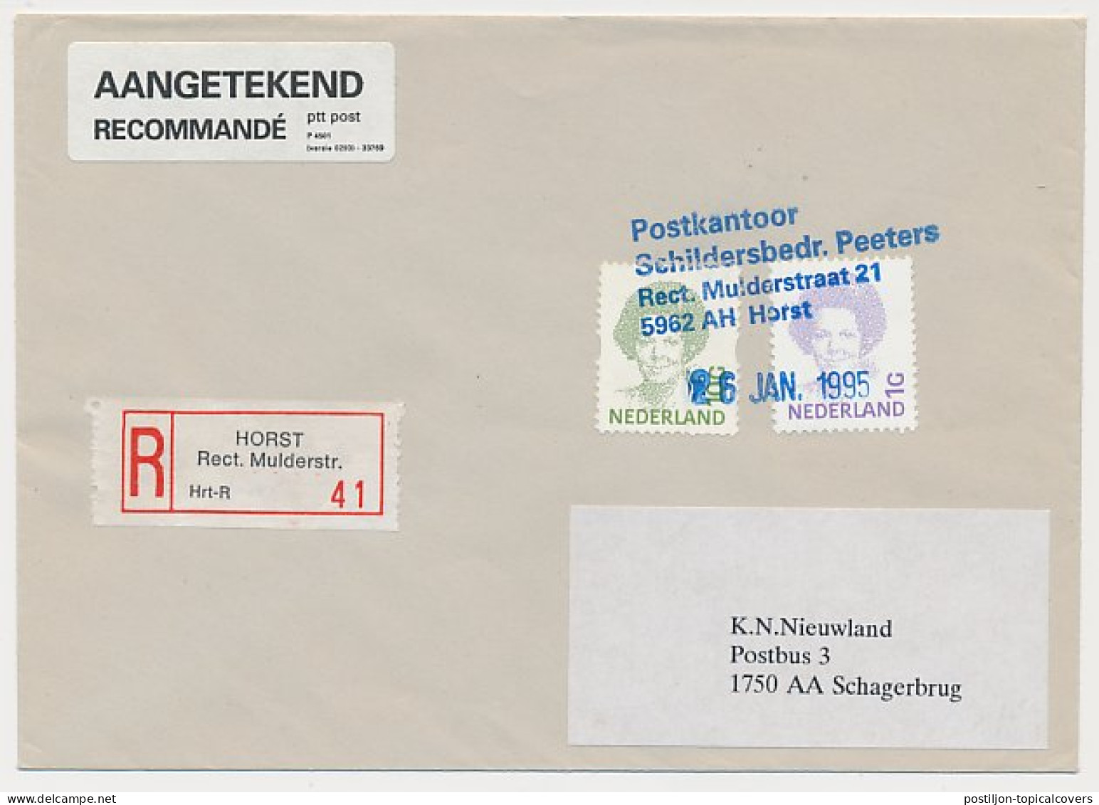 MiPag / Mini Postagentschap Aangetekend Horst 1995 - Ohne Zuordnung