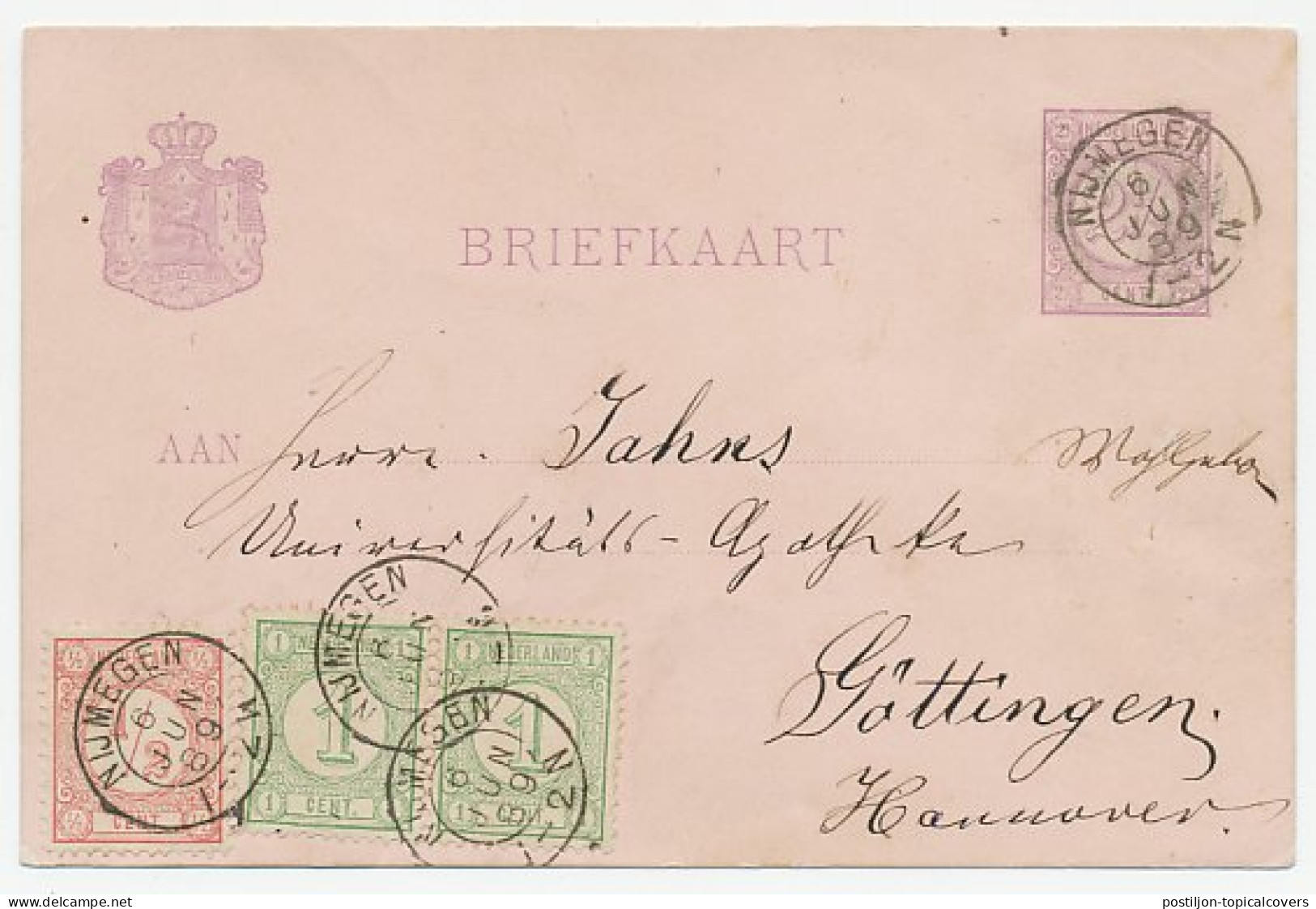 Em. 1876 Nijmegen - Duitsland - Lettres & Documents