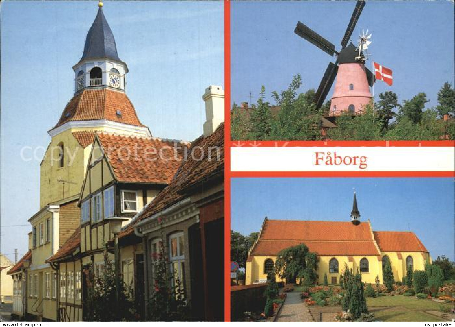 72504199 Faborg Kirche Windmuehle Faborg - Danemark