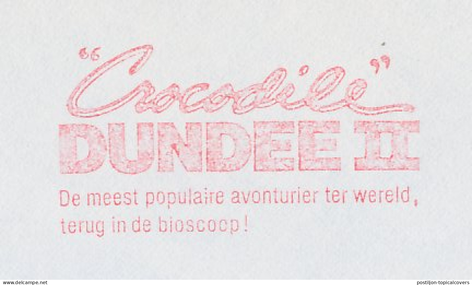 Meter Cover Netherlands 1988 Crocodile Dundee II - Movie - Cinema