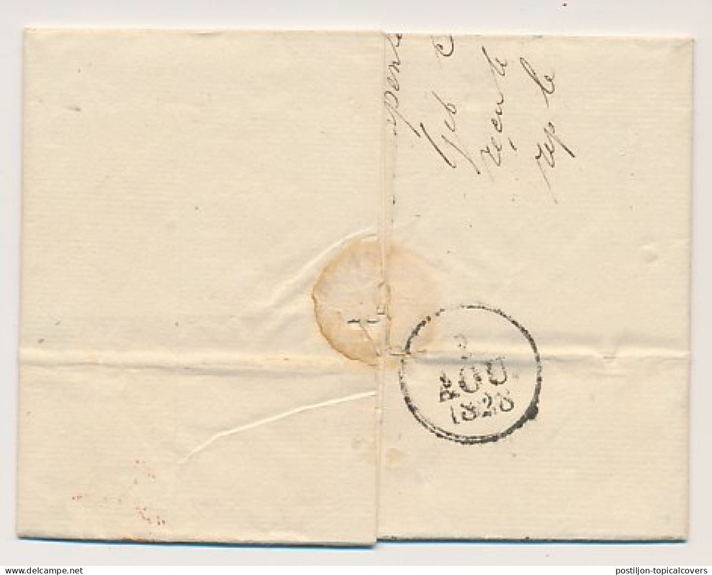 Kampen - Bordeaux Frankrijk 1828 - Pays-Bas Par Valenciennes - ...-1852 Prephilately