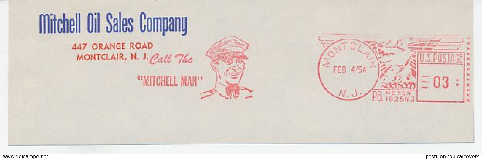 Meter Cut USA 1954 Attendant - Mitchell Oil - Autres & Non Classés