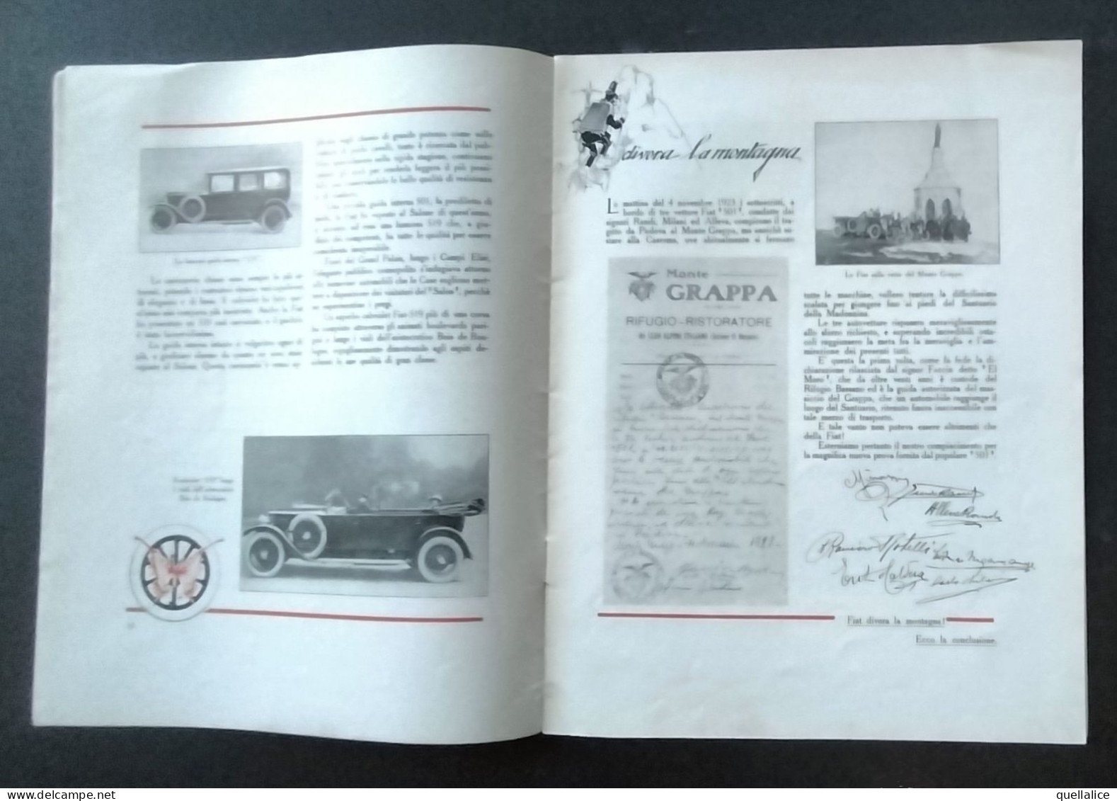 03932 "RIVISTA FIAT-NOVEMBRE/DICEMBRE  ANNO IV N. 6.1923- MUSSOLINI VISITA LA FIAT" ORIG. - Motoren