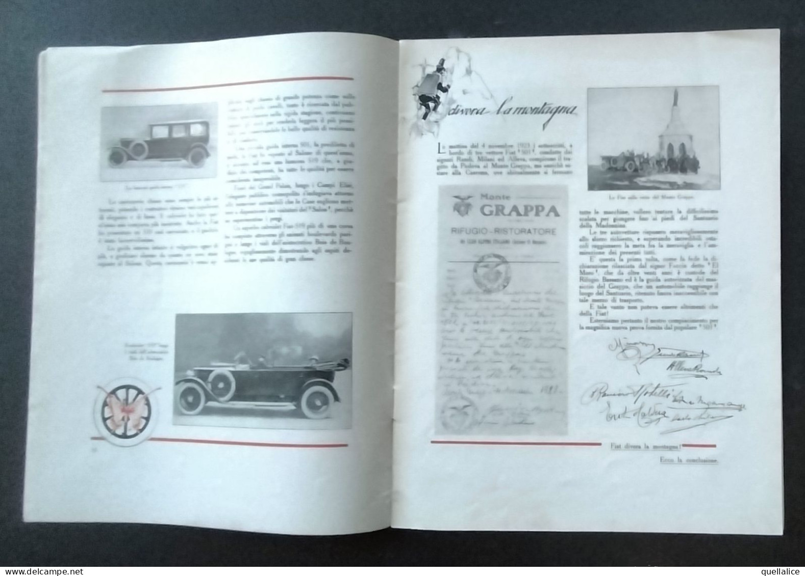 03932 "RIVISTA FIAT-NOVEMBRE/DICEMBRE  ANNO IV N. 6.1923- MUSSOLINI VISITA LA FIAT" ORIG. - Moteurs