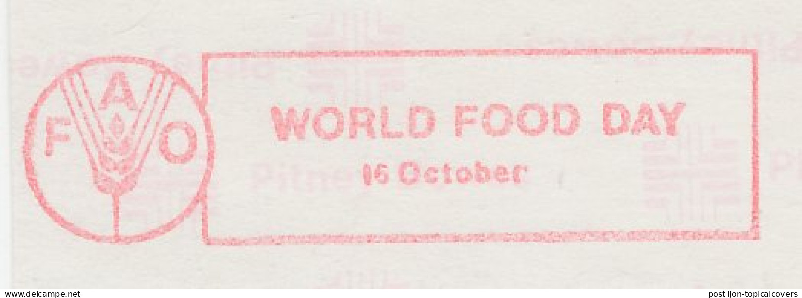 Meter Cut Italy 1985 FAO - World Food Day - ONU