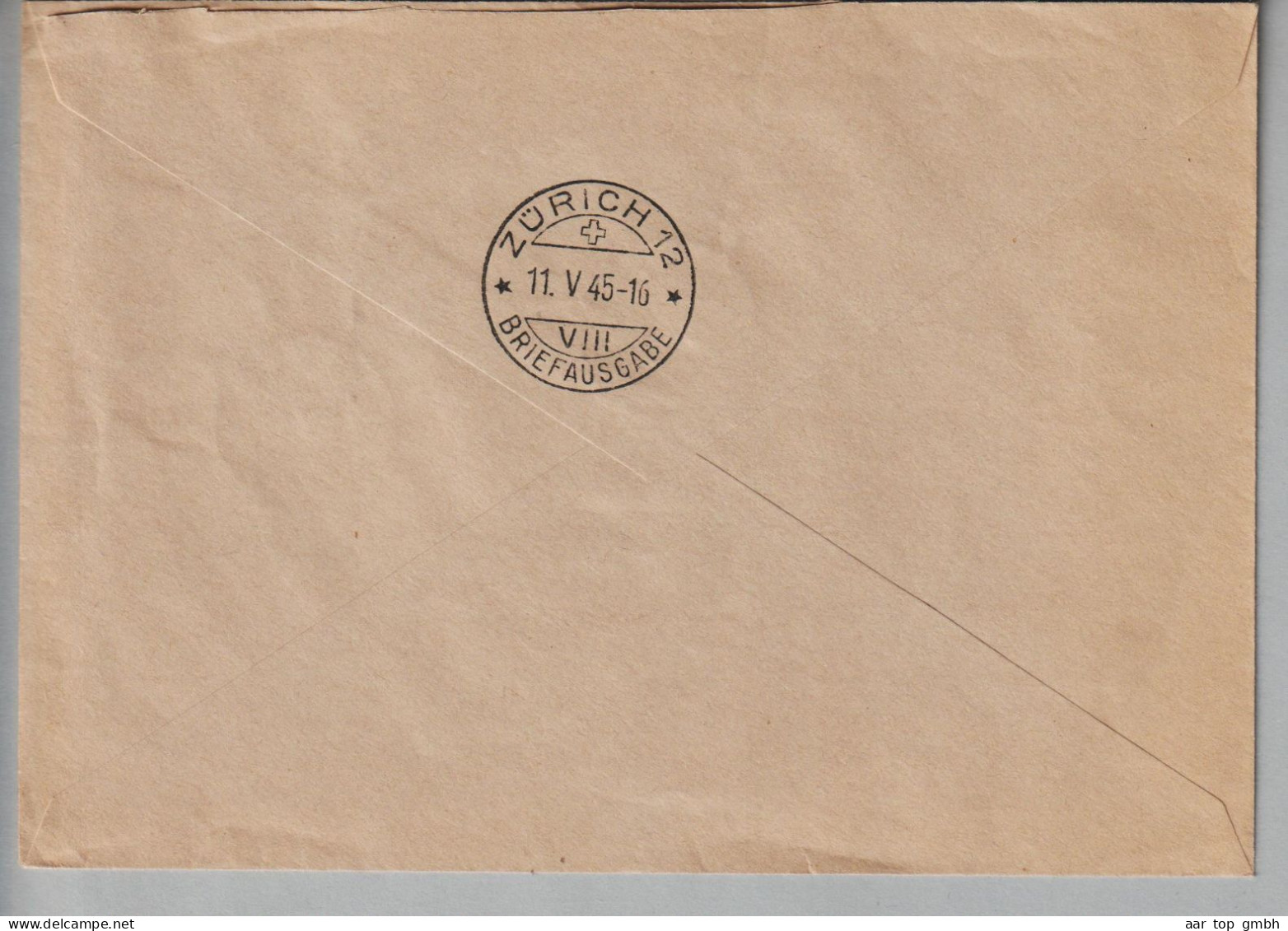 CH Heimat GR Promontogno 1945-05-09 R-Brief Nach Zürich Mit Pax-Frankatur - Briefe U. Dokumente