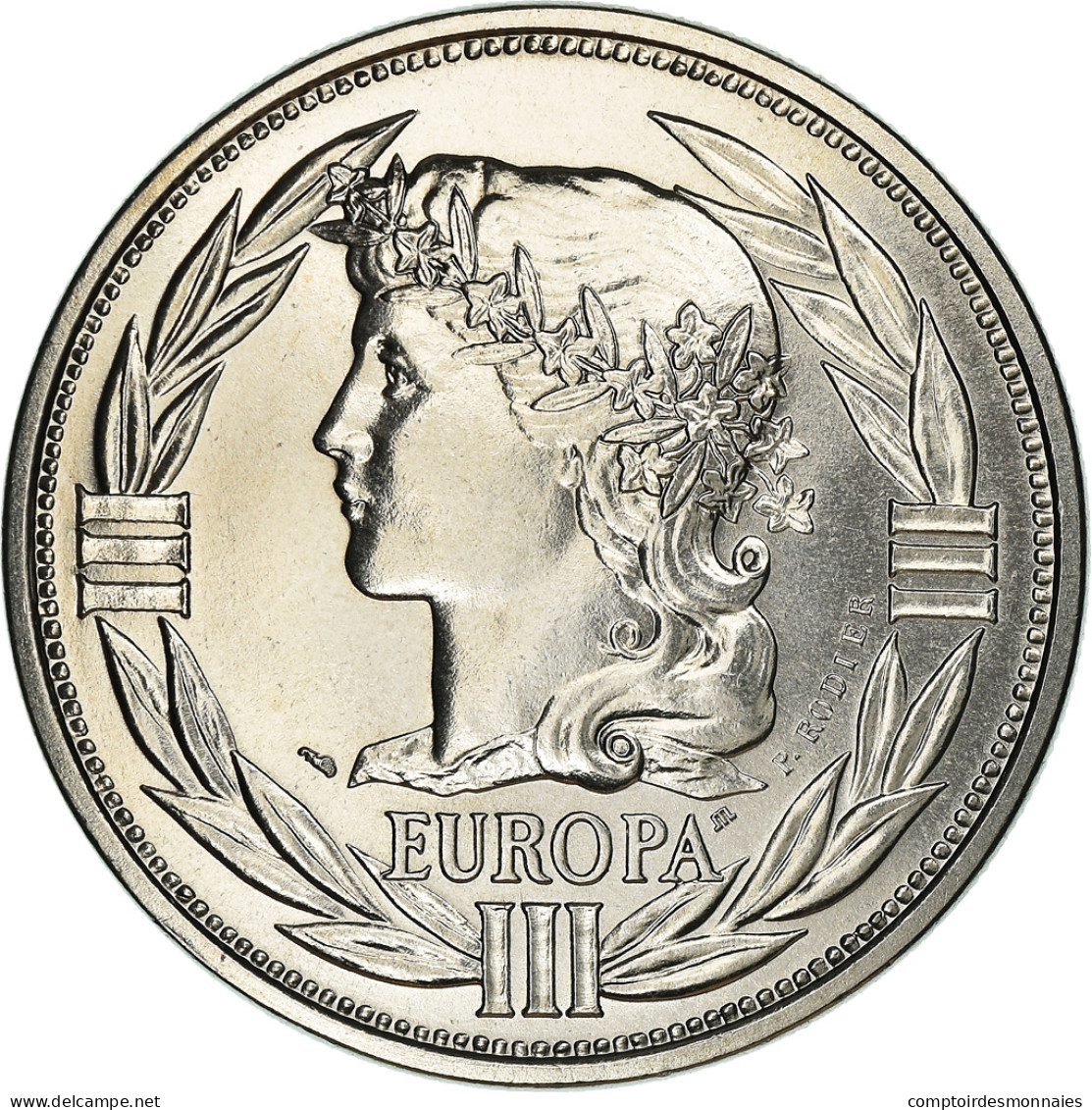 France, Médaille, Ecu Europa, Marianne, Politics, 1991, Rodier, FDC - Altri & Non Classificati