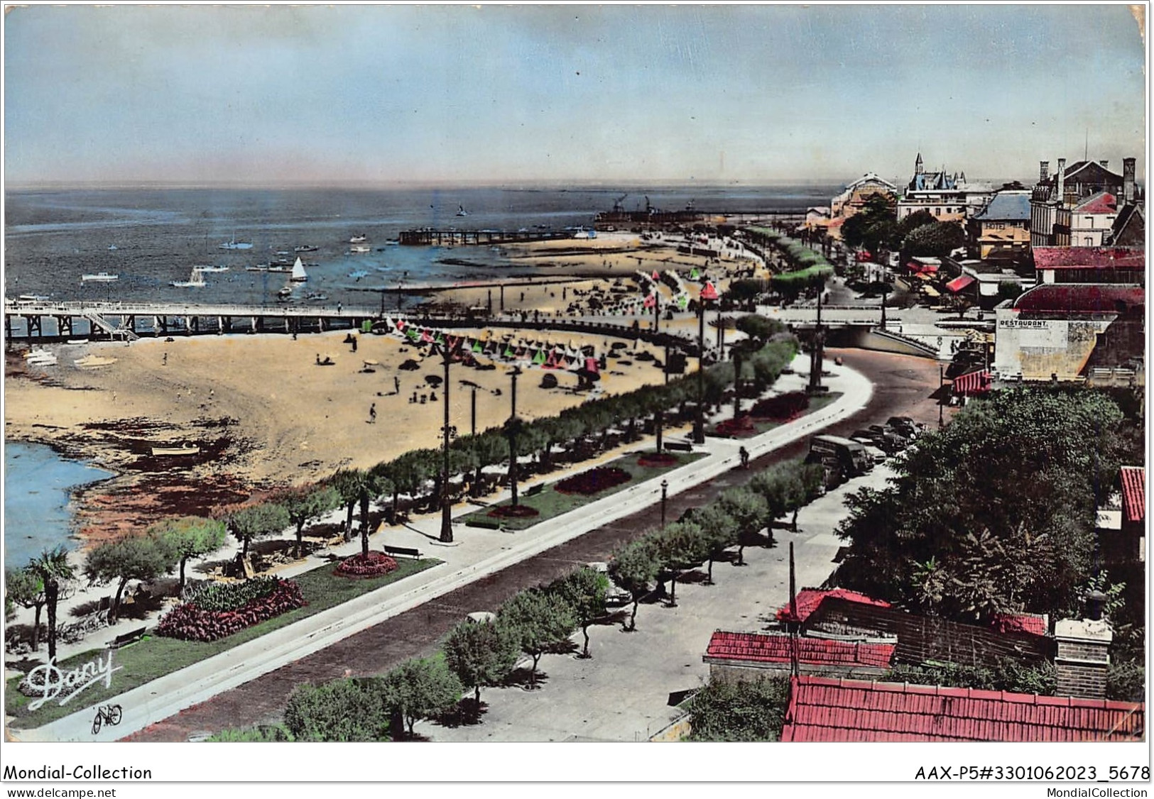 AAXP5-33-0406 - ARCACHON - Vue GéNéRale De La Plage Et Du Boulevard Promenade - Arcachon