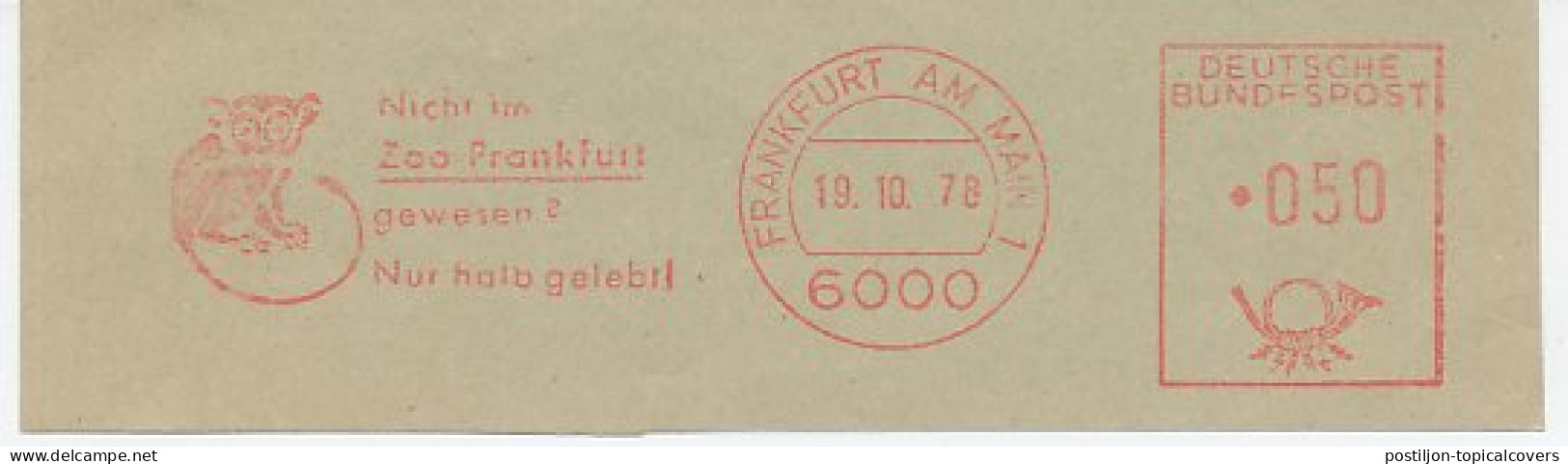 Meter Cut Germany 1978 Tarsier - Zoo Frankfurt - Other & Unclassified