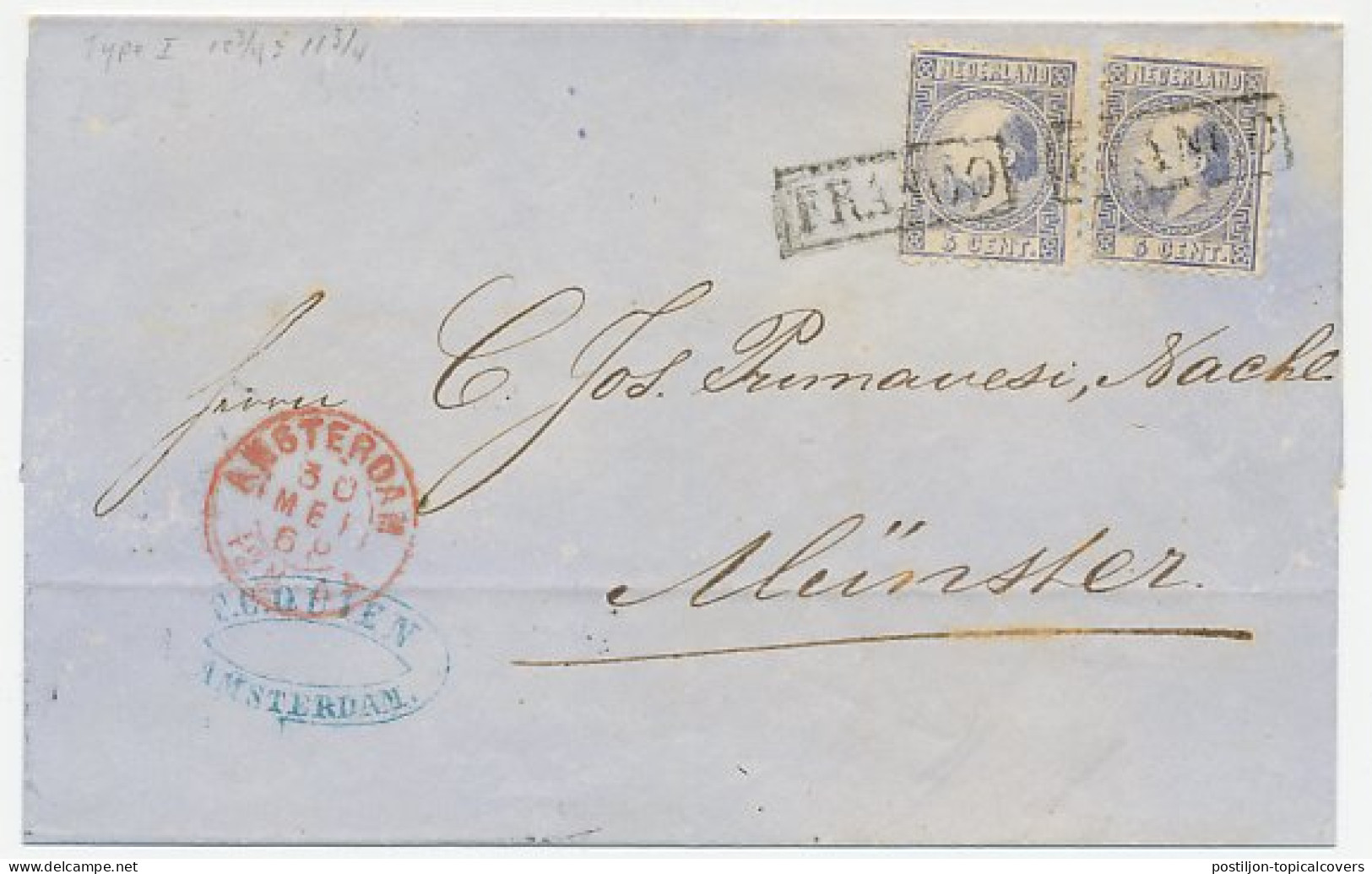 Em. 1867 Amsterdam - Duitsland - Brieven En Documenten