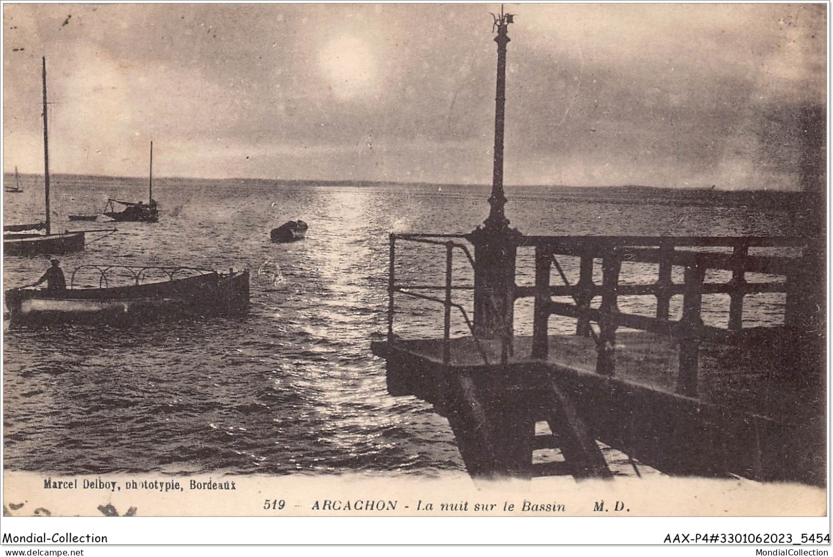 AAXP4-33-0345 - ARCACHON -La Nuit Sur Le Bassin  - Arcachon