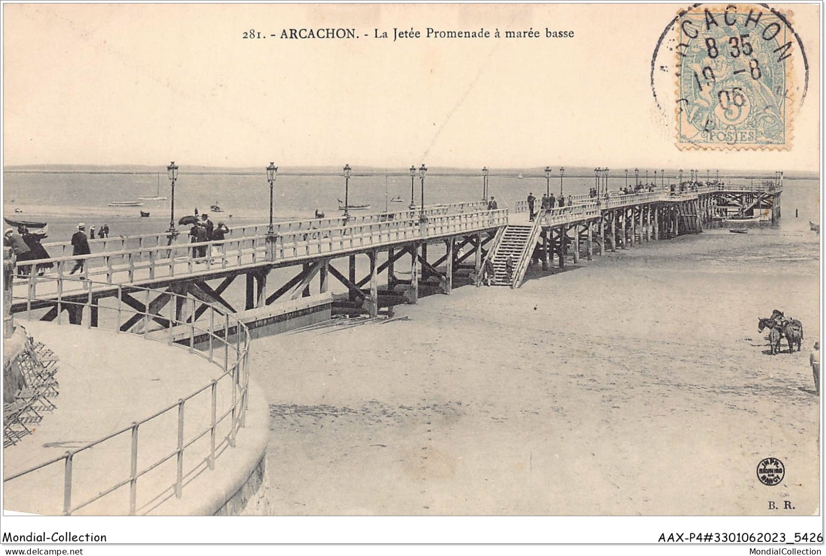 AAXP4-33-0331 - ARCACHON - La Jetee Promenade A Maree Basse  - Arcachon