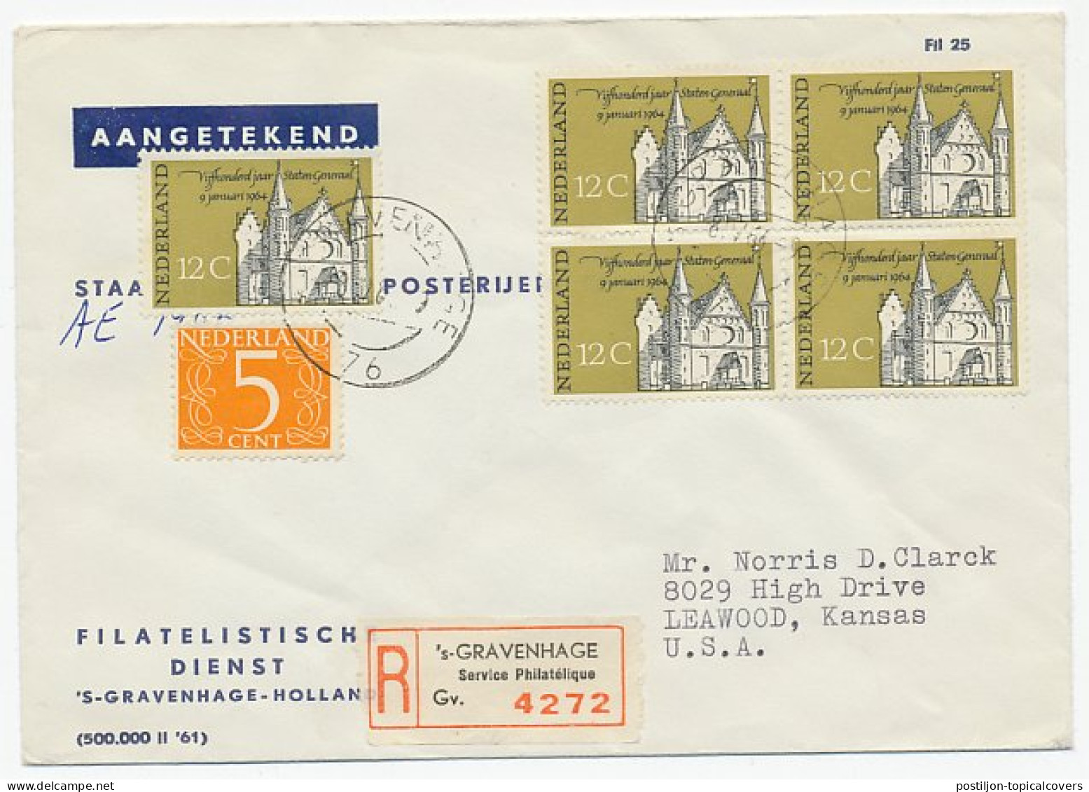 Em Staten Generaal 1964 Aangetekend - Unclassified