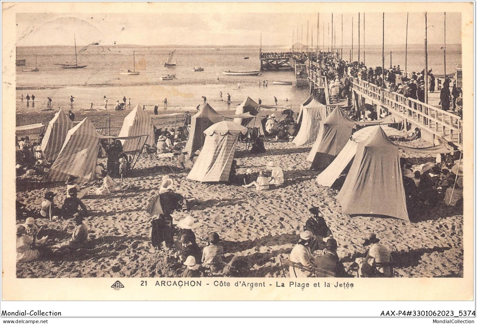 AAXP4-33-0305 - ARCACHON - La Plage Et La Jetee - Arcachon