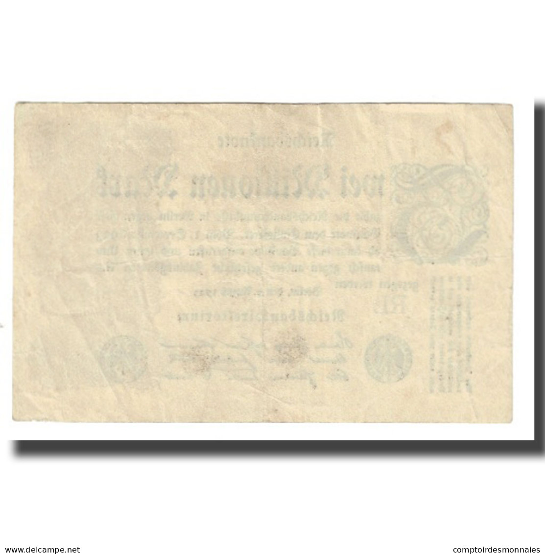 Billet, Allemagne, 2 Millionen Mark, 1923, 1923-08-09, KM:104b, TTB - 2 Mio. Mark