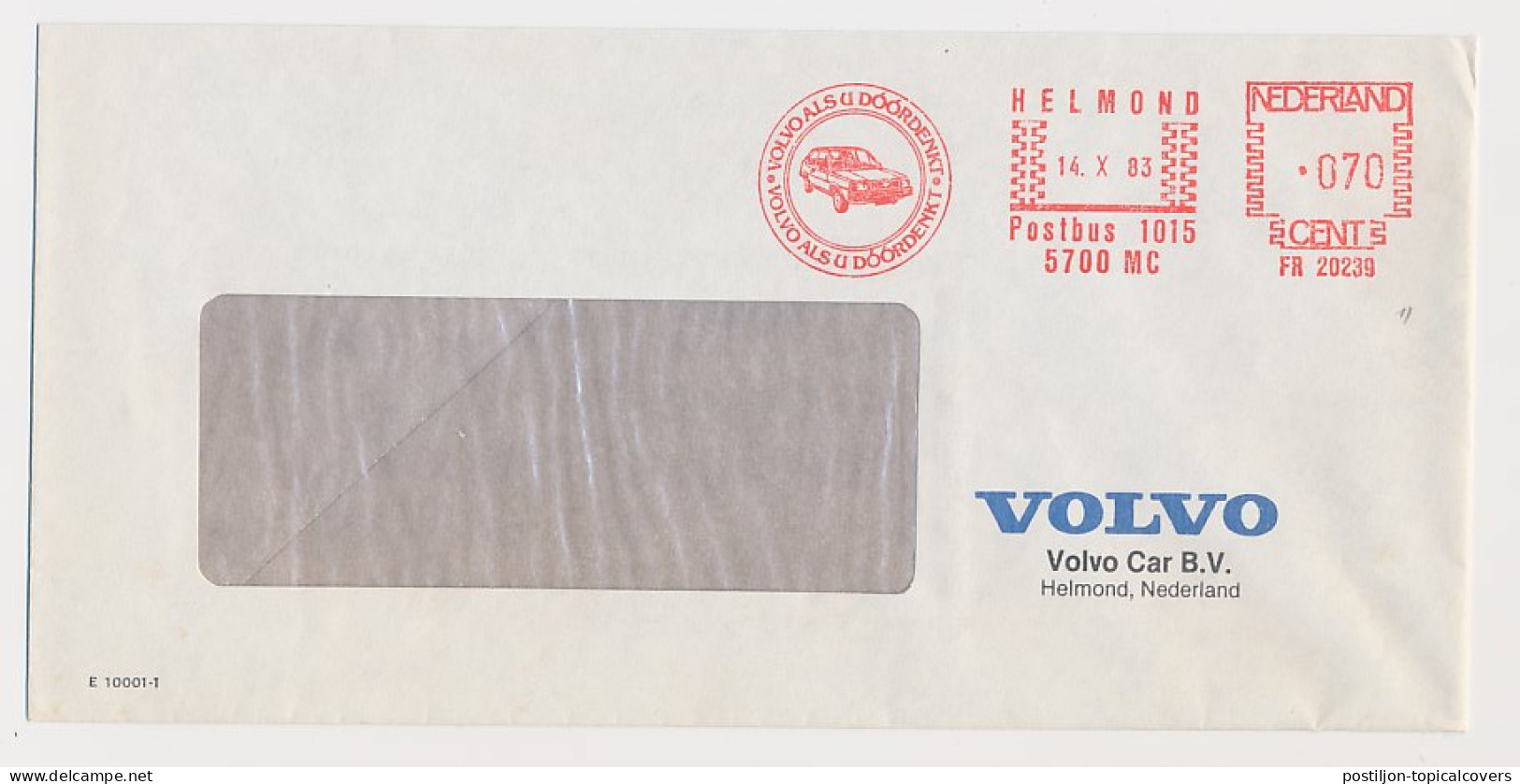 Meter Cover Netherlands 1983 Car - Volvo - Cars