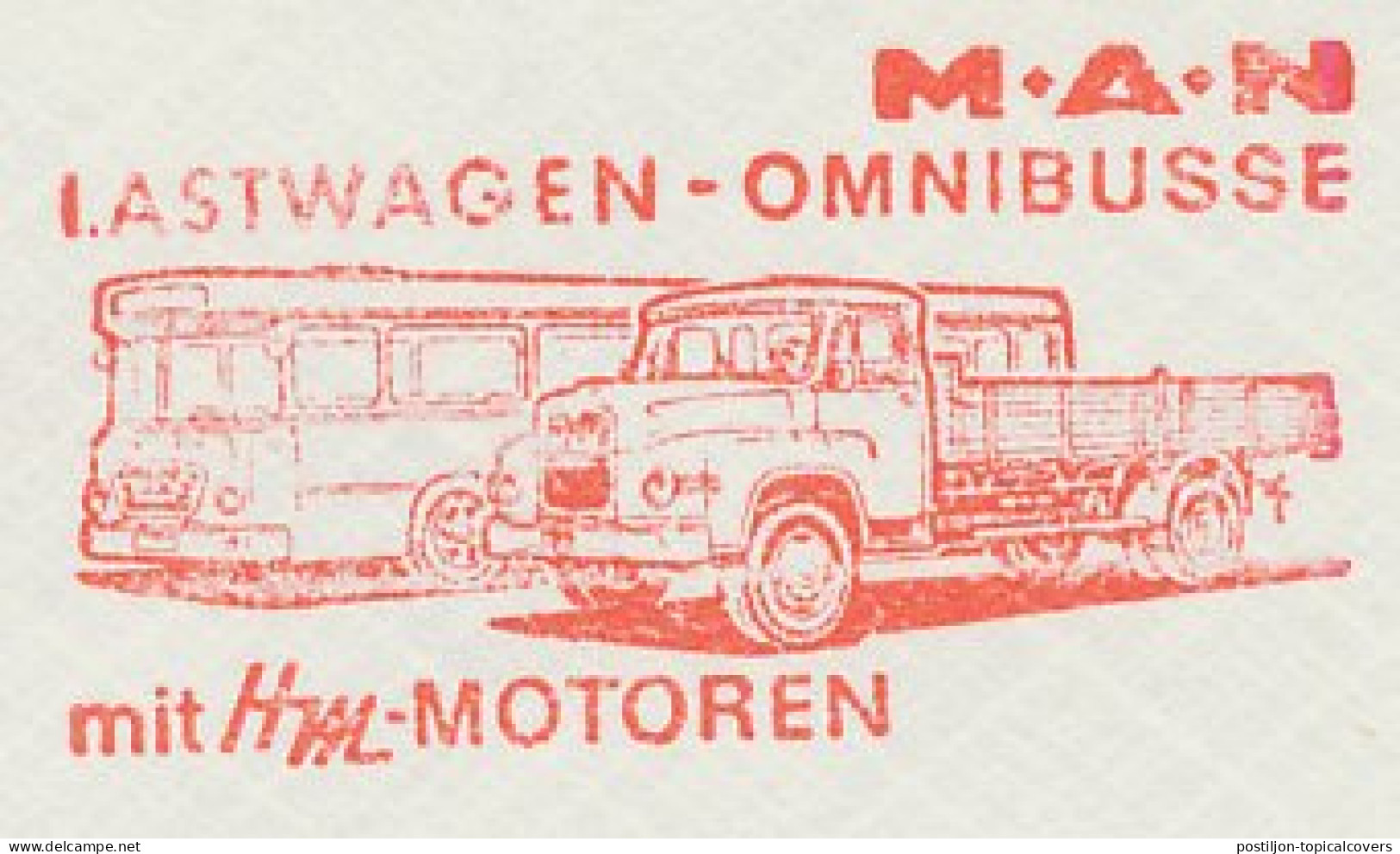 Meter Cut Germany 1968 Bus - Truck - M.A.N. - Bus