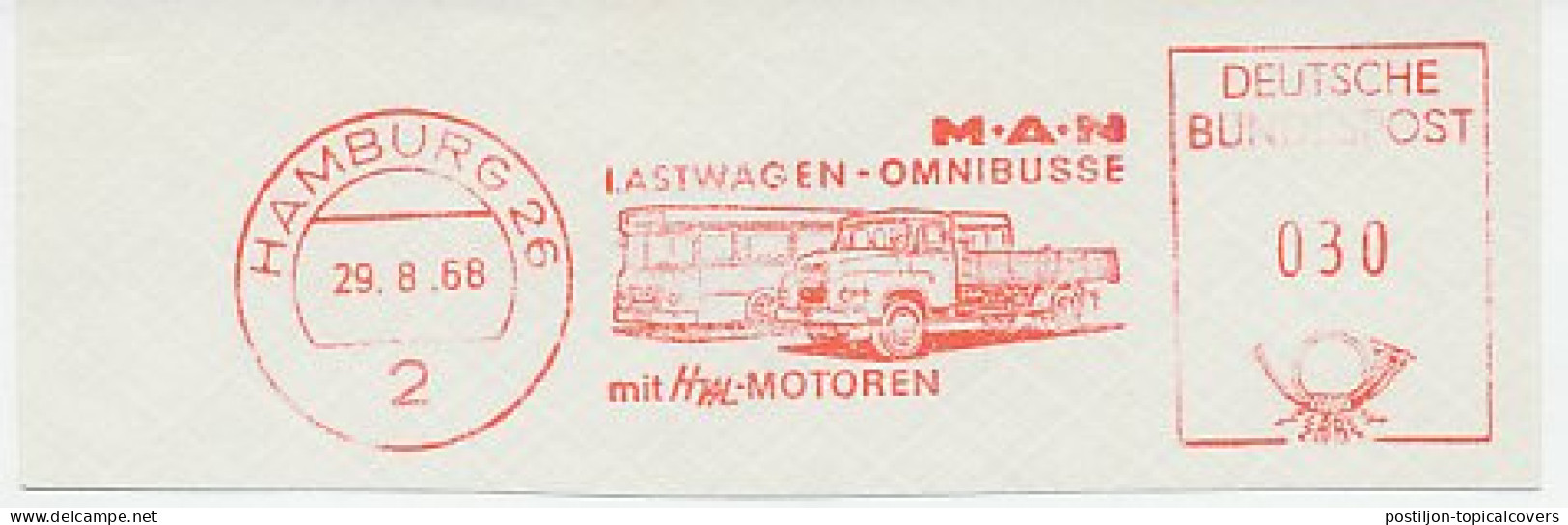 Meter Cut Germany 1968 Bus - Truck - M.A.N. - Bussen