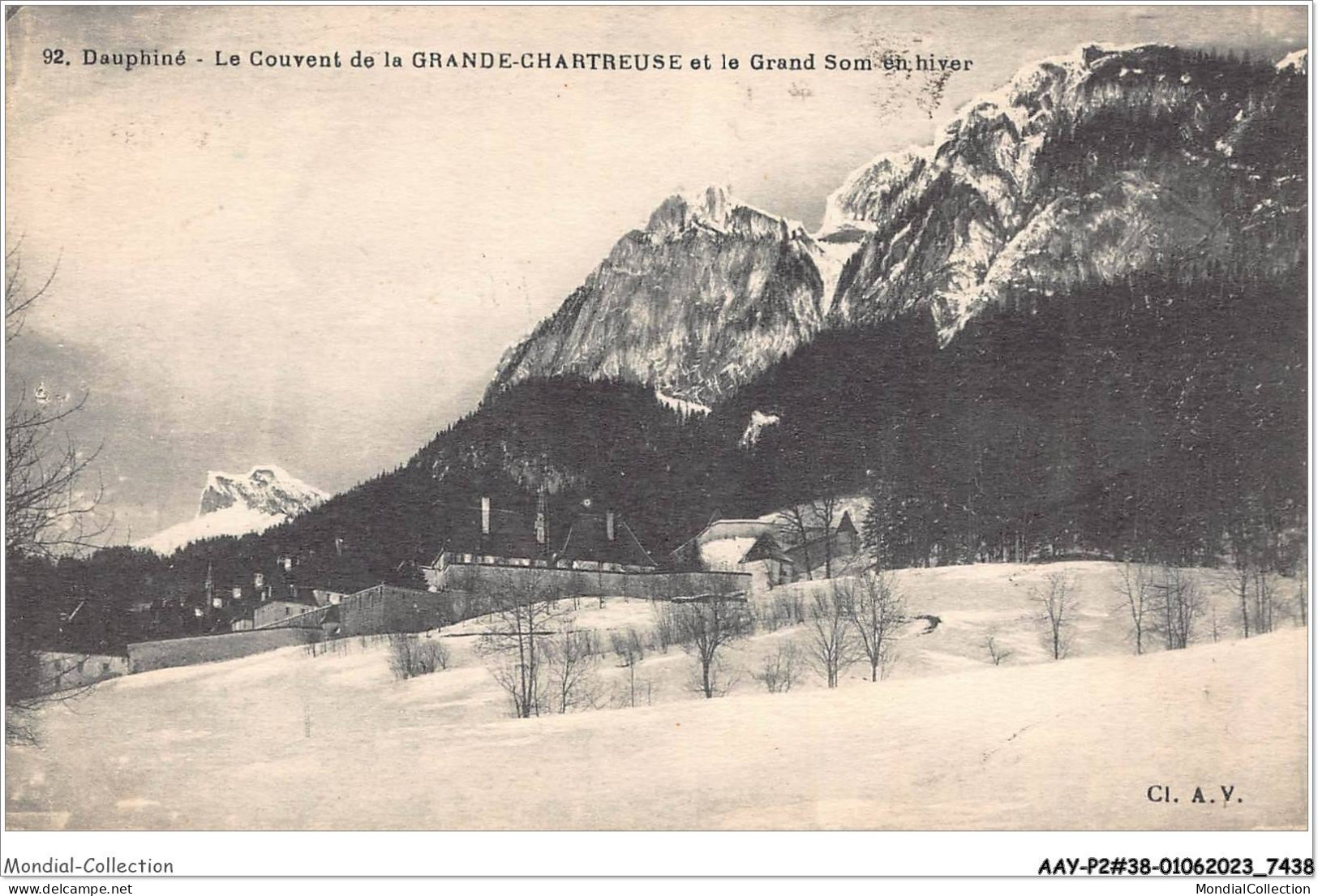 AAYP2-38-0179 - Le Couvent De La GRANDE-CHARTREUSE Et Le Grand Som Un Hiver - Chartreuse
