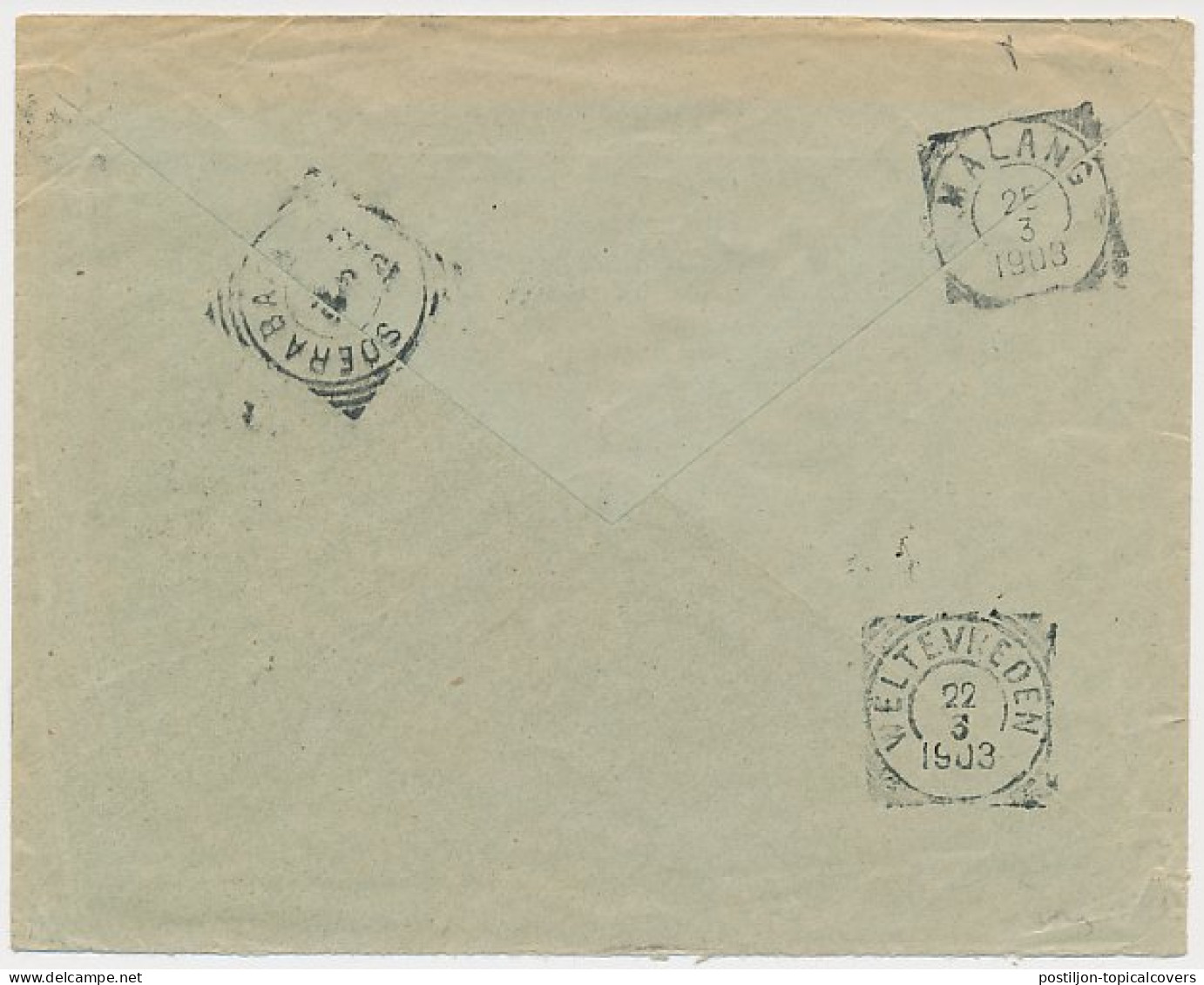 Firma Envelop Leiden 1903 - Kooyker - Boekhandelaar- Boekdrukker - Unclassified