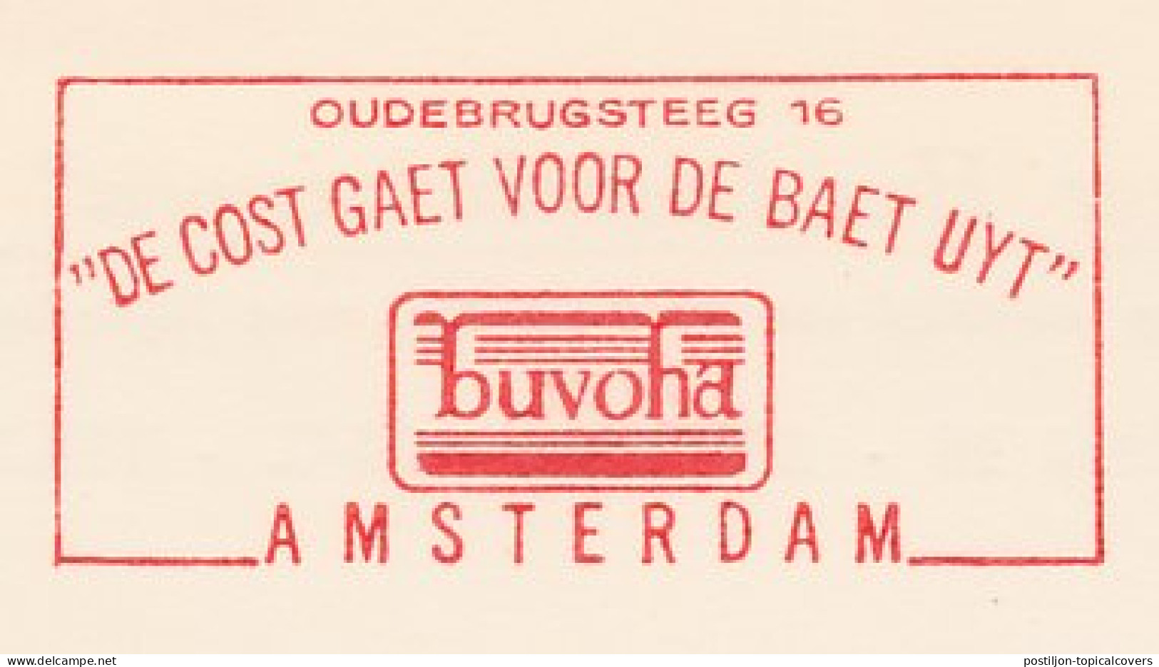 Meter Card Netherlands 1964 Costs Go Before The Benefits - Amsterdam - Non Classés