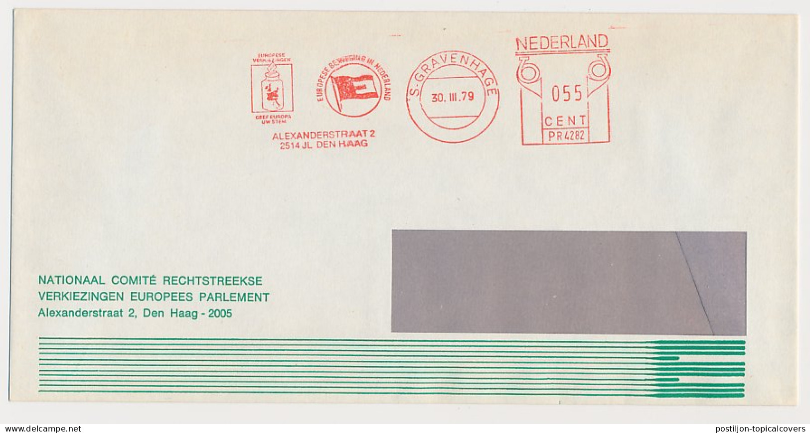 Meter Cover Netherlands 1979 European Elections 1979 - European Movement - The Hague - European Community