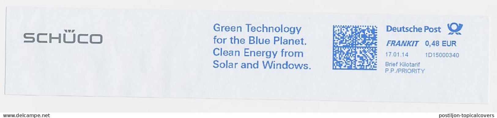 Meter Top Cut Germany 2014 Schuco - Green Technology - Blue Planet - Protection De L'environnement & Climat