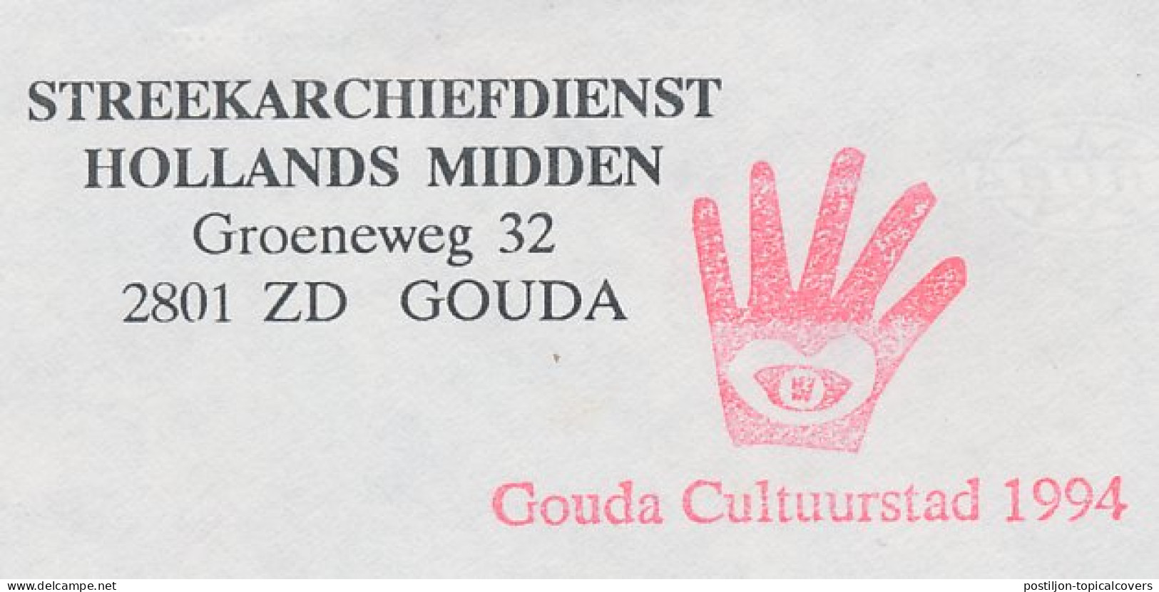 Meter Cover Netherlands 1994 Gouda Cultural City 1994 - Autres & Non Classés