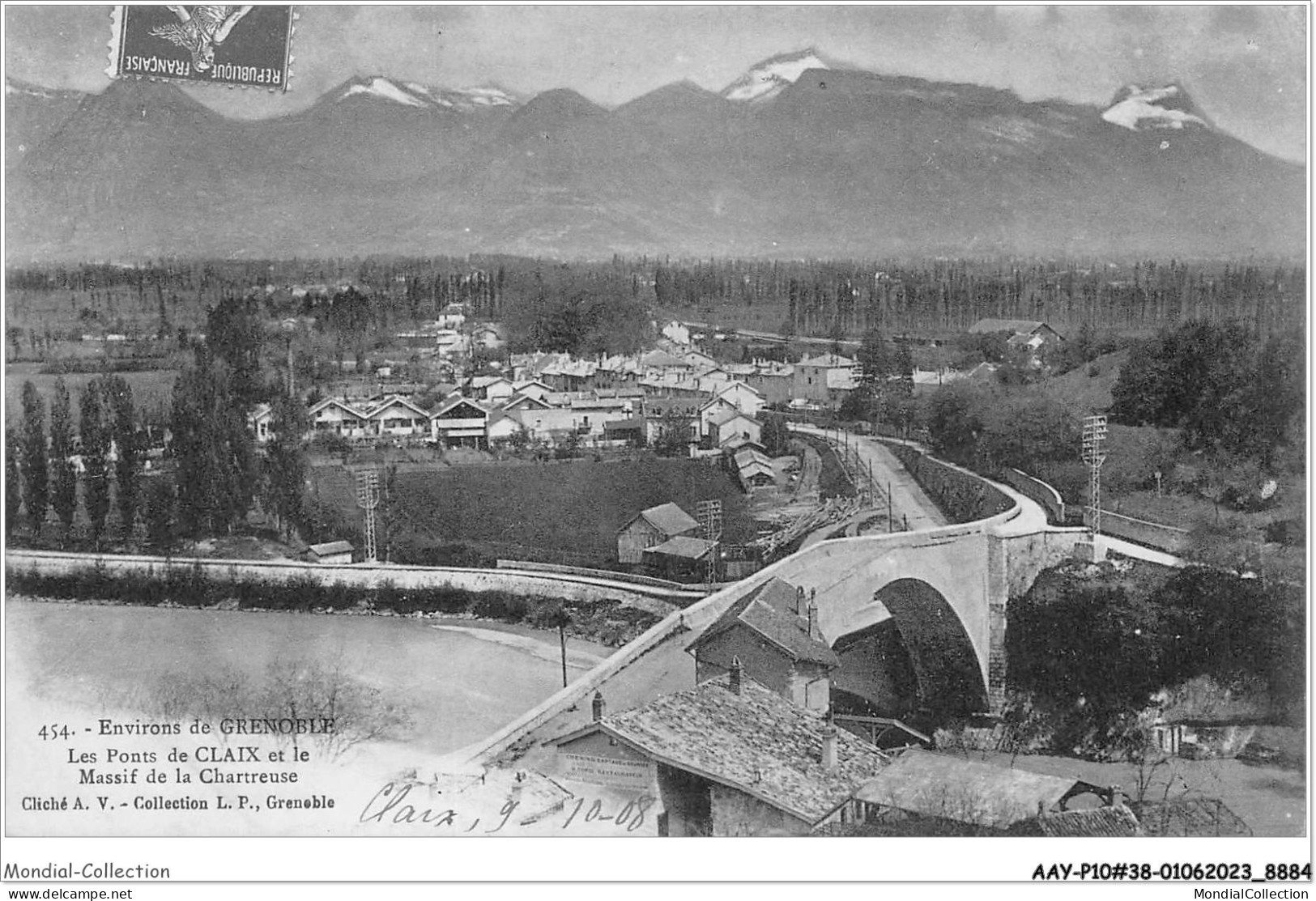 AAYP10-38-0900 - Env De GRENOBLE - Les Ponts De CLAIX Et Le Massif De La CHARTREUSE - Claix